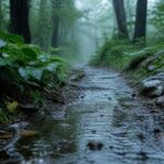 🌧️ PLUIE régulière sur un CHEMIN de terre — 1 H de gouttes naturelles et enveloppantes pour méditer, lire et retrouver le calme
